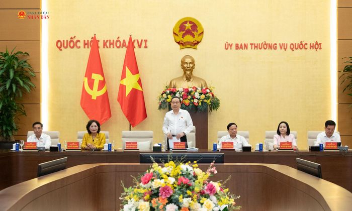Bí thư Đảng ủy Quốc hội, Chủ tịch Quốc hội Trần Thanh Mẫn phát biểu. Ảnh: Media Quốc hội.