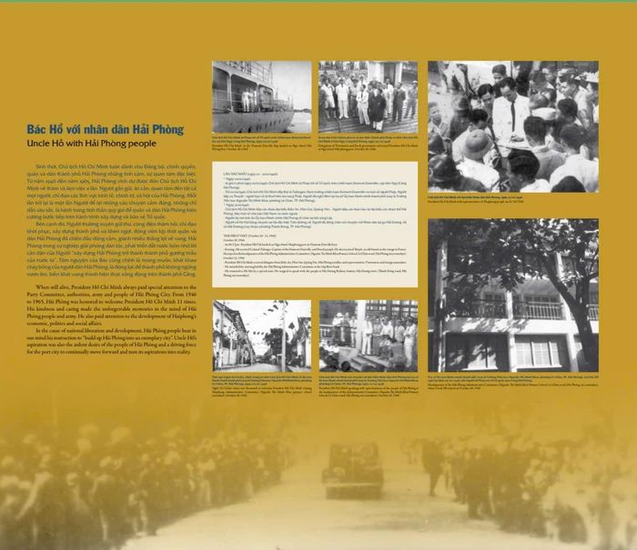 Không gian tư liệu “Bác Hồ với nhân dân Hải Phòng” tại trưng bày chuyên đề “80 năm - Hải Phòng khắc ghi lời Bác”.