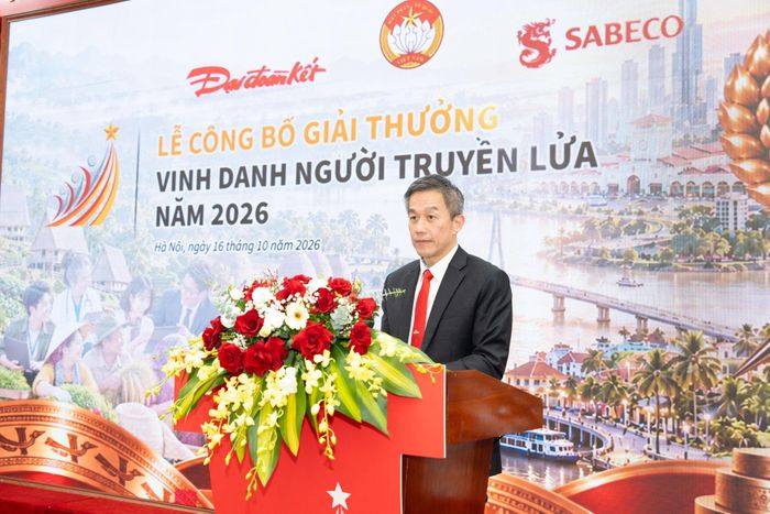 Tổng Giám đốc Sabeco Lester Tan phát biểu. Ảnh: Lê Kiên