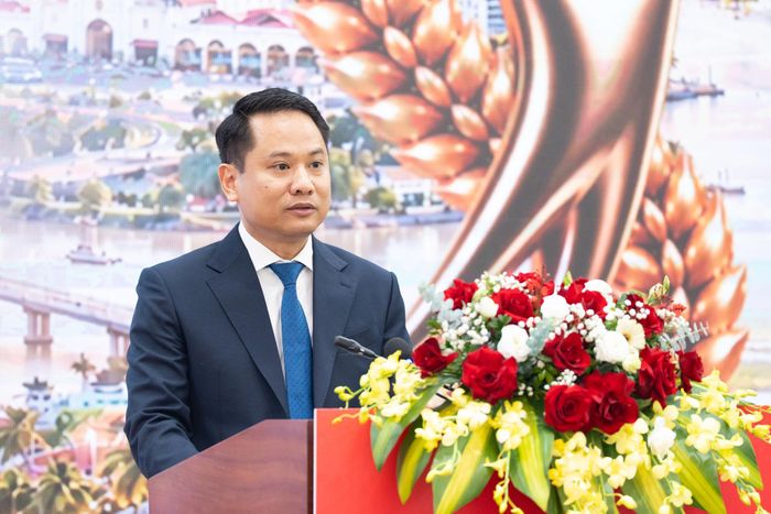 Tổng Biên tập Báo Đại đoàn kết Trương Thành Trung phát biểu. Ảnh: Lê Kiên