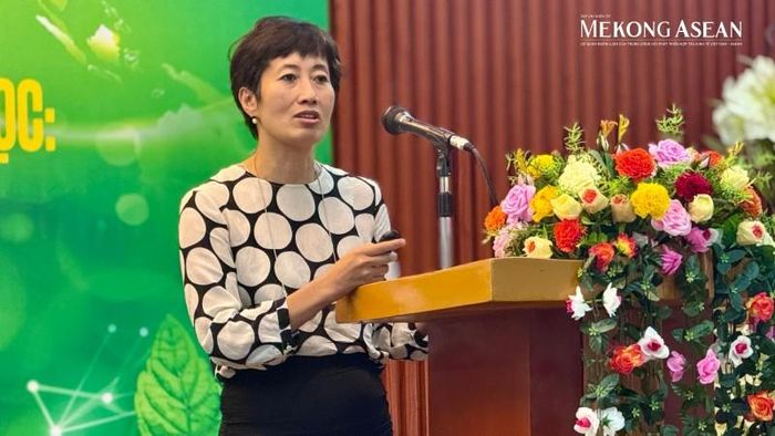 PGS.TS. Nguyễn Minh Tân, Trường Hóa và Khoa học Sự sống phát biểu tại hội thảo. Ảnh: Hà Anh/Mekong ASEAN.