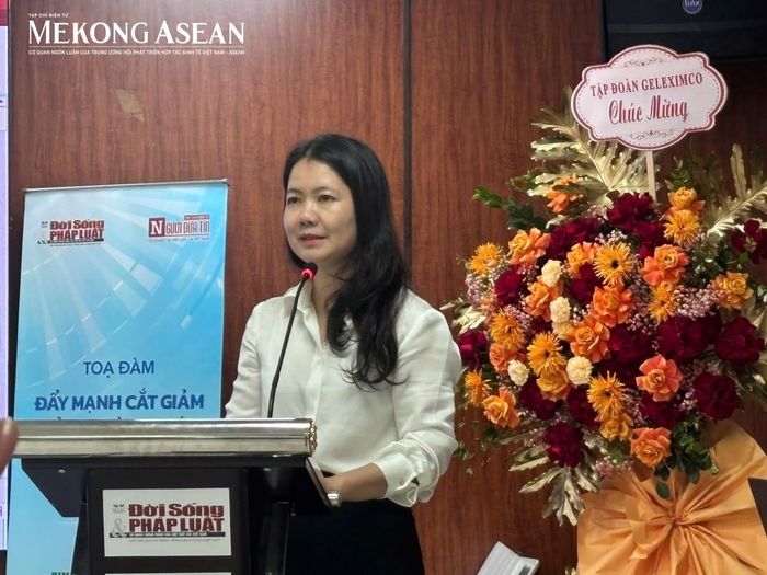 Bà Ngô Thị Tuyết - Phó Vụ trưởng Vụ Pháp chế, Bộ Nông nghiệp và Môi trường phát biểu tại sự kiện. Ảnh: Thu Trang/Mekong ASEAN