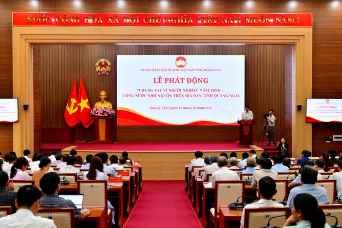 Lễ phát động do Uỷ ban MTTQ Việt Nam tỉnh Quảng Ngãi tổ chức. Ảnh: BSR.