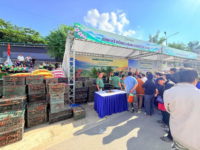 Nhiều mặt hàng nông sản, con giống được trao tặng cho bà con Điện Biên tại Phiên chợ 0 đồng