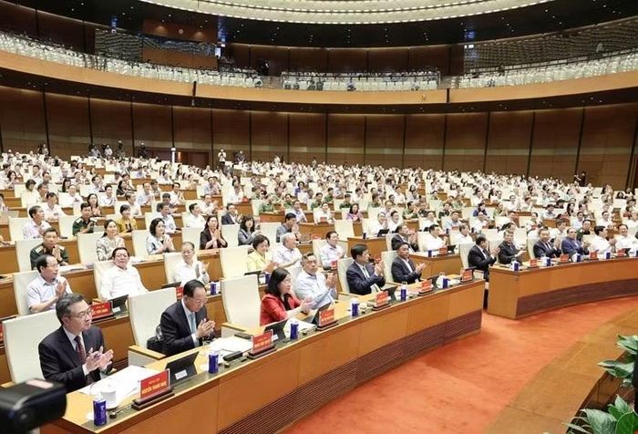 Các đồng chí lãnh đạo, đại biểu dự hội nghị tại điểm cầu Trung ương.
