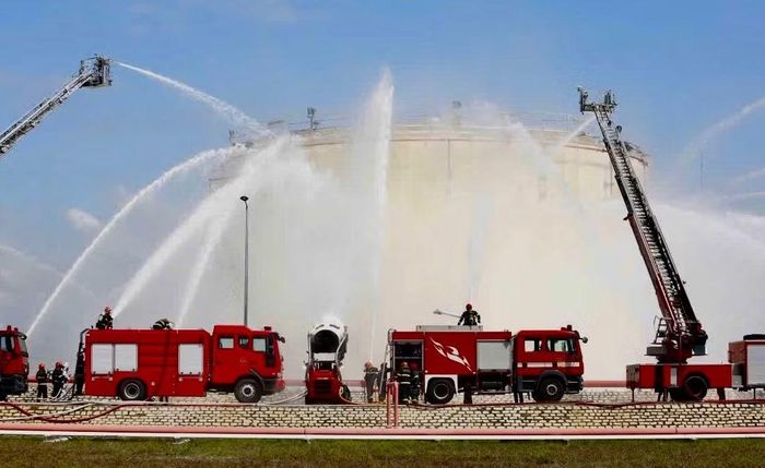 Việc diễn tập với quy mô lớn nhằm rút ra bài học để hạn chế thấp nhất thiệt hại về người và tài sản tại các công ty, nhà máy khí hóa lỏng khi xảy ra sự cố.