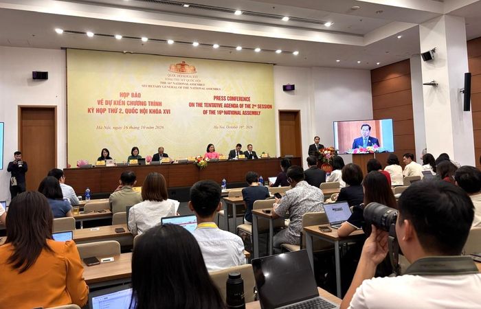 Quang cảnh Họp báo. Ảnh: N. HỒNG