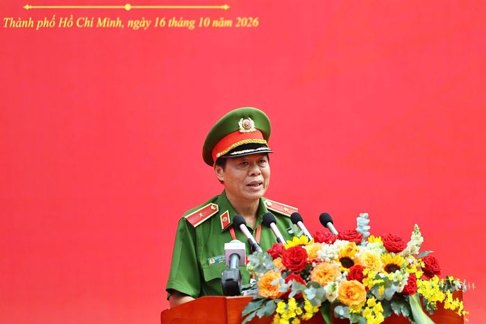  Thiếu tướng Nguyễn Thanh Hưởng, Phó Giám đốc CATP phát biểu tại buổi diễn tập