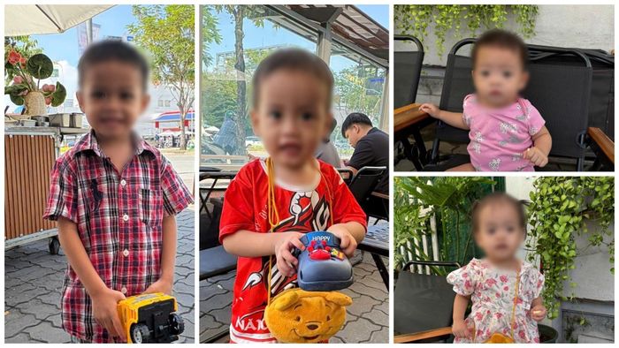 4 trẻ nhỏ bị bỏ rơi trên đường Trần Não. (Ảnh: UBND phường An Khánh)