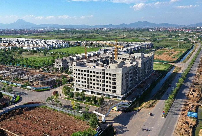 Dự án Nhà ở xã hội Thanh Lâm - Đại Thịnh 2 (xã Quang Minh). Ảnh: Phạm Hùng