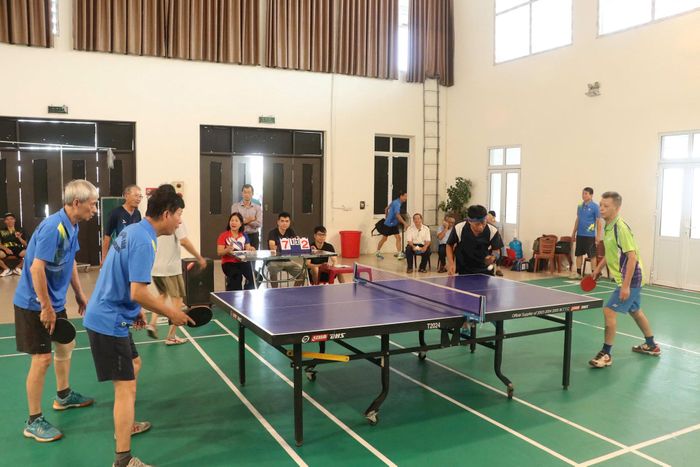 Các vận động viên tranh tài môn Bóng bàn. Ảnh: PV