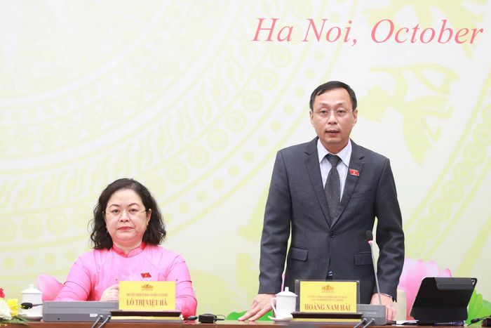 Ủy viên là đại biểu Quốc hội hoạt động chuyên trách tại Ủy ban Dân nguyện và Giám sát của Quốc hội Hoàng Nam Hải. Ảnh: Văn Tuyến