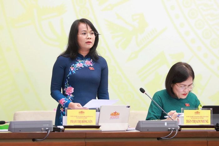 Ủy viên là đại biểu Quốc hội hoạt động chuyên trách tại Ủy ban Kinh tế và Tài chính của Quốc hội Phạm Thị Hồng Yến. Ảnh: Văn Tuyến