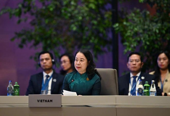 Phó Chủ tịch nước Võ Thị Ánh Xuân tại hội nghị. Ảnh: Phương Linh
