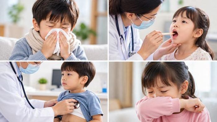 Trẻ nhỏ dễ mắc các bệnh về đường hô hấp khi thời tiết giao mùa. Ảnh minh họa.