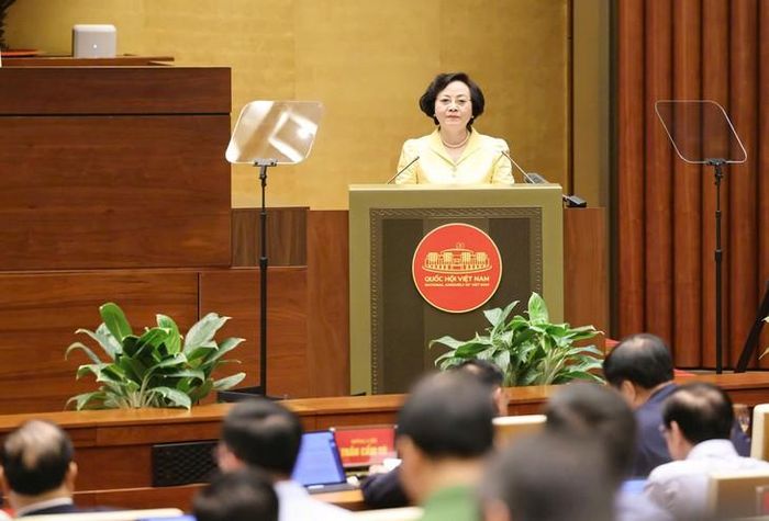 Phó Thủ tướng Chính phủ Phạm Thị Thanh Trà trình bày chuyên đề. Ảnh: Media Quốc hội