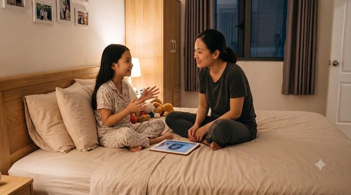 Các biện pháp kỹ thuật có thể giúp hạn chế trẻ tiếp xúc với truyện tranh 18+, nhưng để bảo vệ trẻ lâu dài, cha mẹ vẫn cần hướng dẫn và giáo dục con đúng cách. Ảnh minh họa AI.