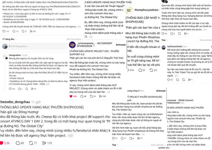 Nhiều FC, fansite, fan cá nhân của các Anh Tài phải lên thông báo không thể tiếp tục các dự án treo cờ, phướn, banner đã công bố trước đó vì không liên lạc được với bên chịu trách nhiệm thực hiện.