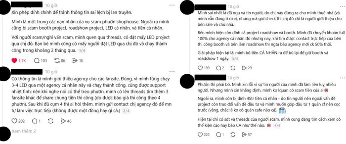 Một trong những fan cá nhân của các Anh Tài nhanh chóng lên tiếng về sự việc để tránh thông tin sai lệch bị lan truyền, cho biết ngoài các dự án support Anh Tài, các dự án cá nhân với nhân vật này cũng bị "xếp xó".
