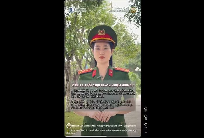 Những tình huống pháp lý sát sườn được đội ngũ giảng viên, học viên chuyển tải thành chuỗi video ngắn trực quan, dễ hiểu, thu hút hàng chục nghìn lượt tiếp cận trên mạng xã hội.