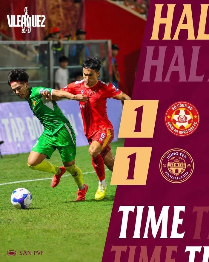 Hai đội chia điểm với 2 bàn thắng (Ảnh: HYFC)