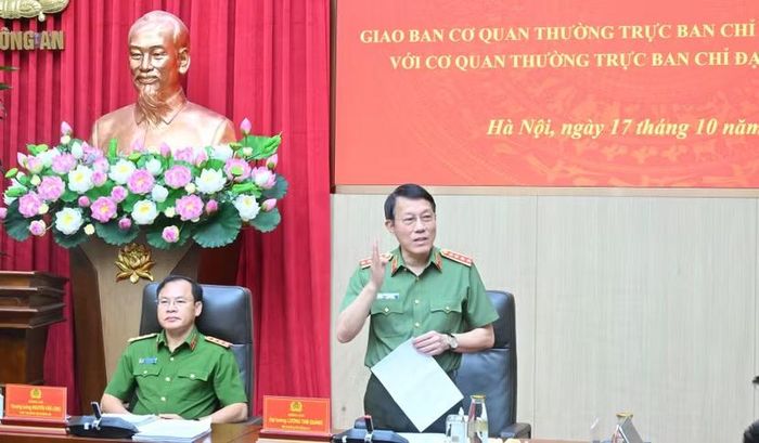 Đại tướng Lương Tam Quang - Bộ trưởng Bộ Công an phát biểu chỉ đạo