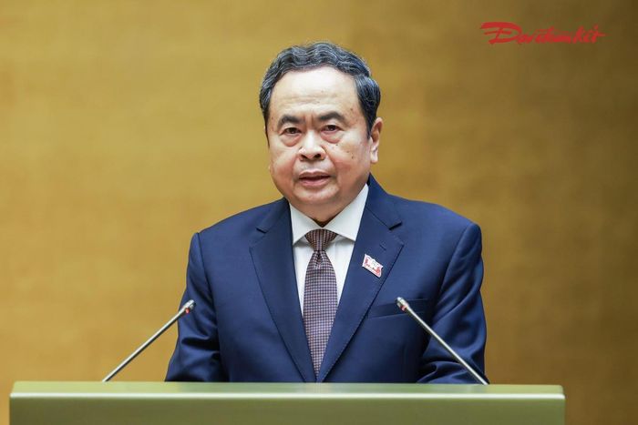 Chủ tịch Quốc hội Trần Thanh Mẫn phát biểu khai mạc Kỳ họp thứ 2, Quốc hội khoá XVI (Ảnh: Quang Vinh)