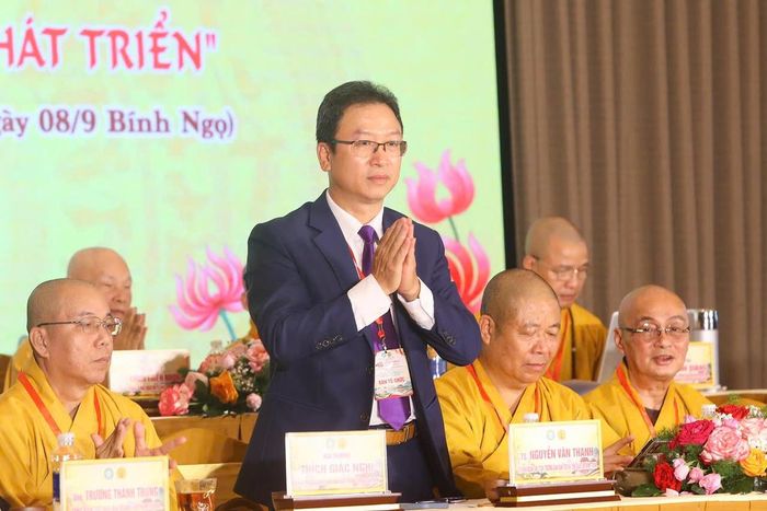 TS Nguyễn Văn Thanh, Ủy viên Đoàn Chủ tịch, Trưởng ban Dân tộc và Tôn giáo, UBTƯ MTTQ Việt Nam đồng điều hành hội thảo. Ảnh: Lê Khánh.