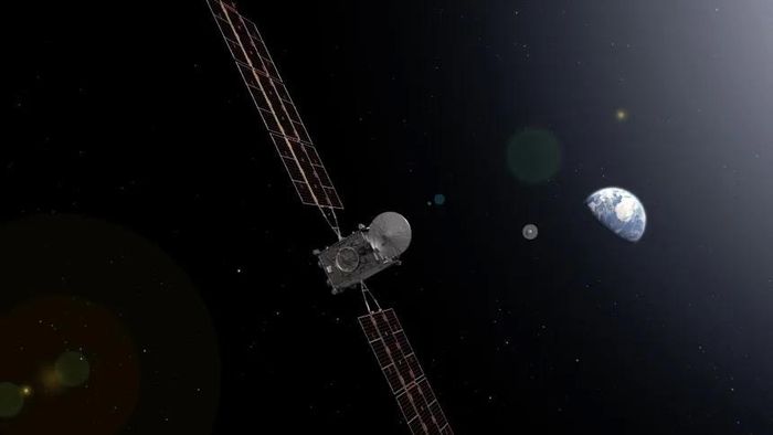  Tàu quỹ đạo Earth Return Orbiter của Cơ quan Vũ trụ châu Âu (ESA) thả các mẫu vật từ sao Hỏa trong chặng cuối cùng của hành trình trở về Trái đất, theo hình ảnh minh họa cho chương trình Thu thập Mẫu vật Sao Hỏa ban đầu. Ảnh: NASA. 