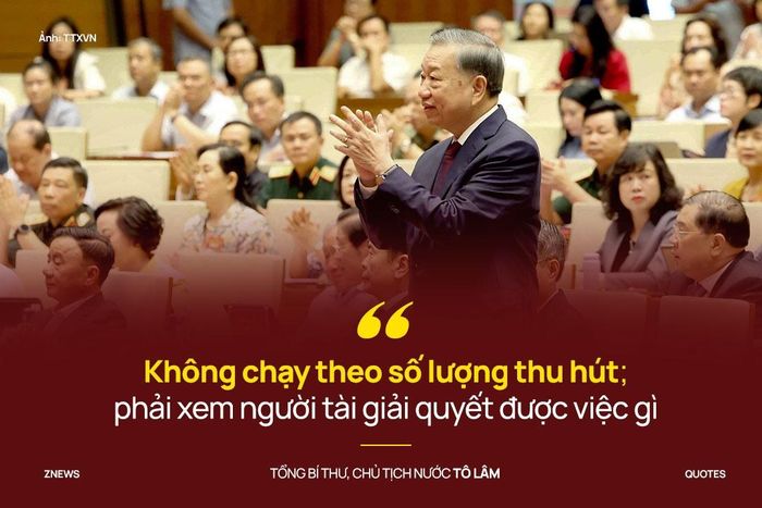 Triển khai Chiến lược nhân tài phải xuất phát từ nhiệm vụ phát triển của ngành, lĩnh vực mũi nhọn. Cơ quan sử dụng phải xác định công việc, bảo đảm điều kiện và đánh giá theo đóng góp thực chất của người tài. Không chạy theo số lượng thu hút; phải xem người tài giải quyết được việc gì, góp phần hình thành đội ngũ giỏi, làm chủ công nghệ ra sao.