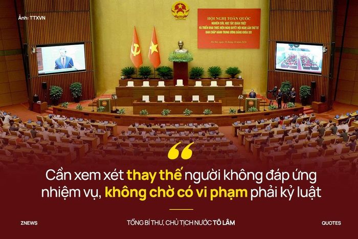 Cần xem xét thay thế người không đáp ứng nhiệm vụ, không chờ có vi phạm phải kỷ luật; bố trí lại không thay cho xử lý vi phạm. Người đánh giá, giới thiệu, bố trí cán bộ phải chịu trách nhiệm về nhận xét, đề xuất của mình. Kiên quyết ngăn chặn chạy chức, chạy quyền, lợi ích nhóm và can thiệp trái quy định vào công tác cán bộ.