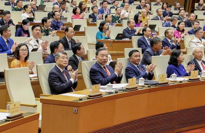 Tổng Bí thư, Chủ tịch nước Tô Lâm và các đồng chí lãnh đạo, nguyên lãnh đạo Đảng, Nhà nước dự phiên khai mạc Kỳ họp