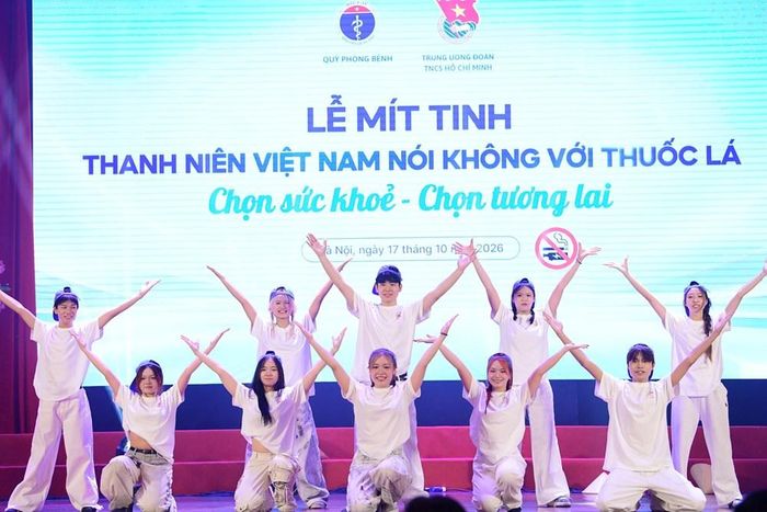 Lễ mít tinh Thanh niên Việt Nam hưởng ứng xây dựng môi trường không khói thuốc lá năm 2026