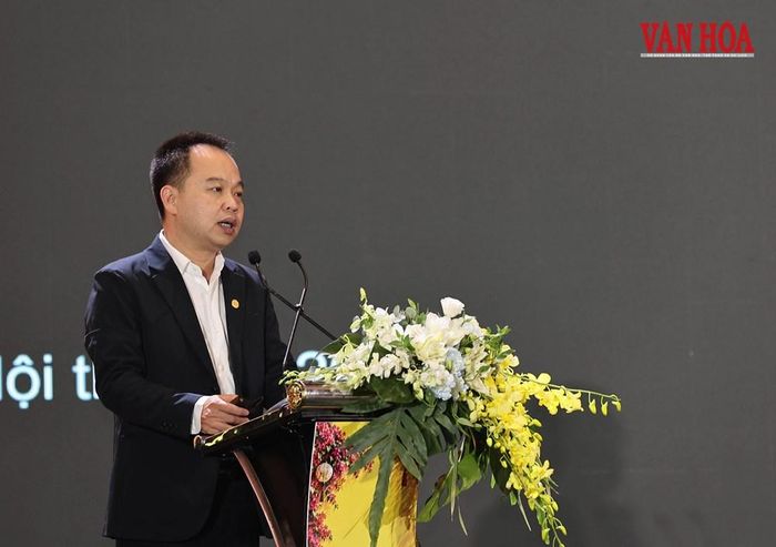Giám đốc Trung tâm Bảo tồn Di sản Văn hóa Thế giới Hội An Phạm Phú Ngọc phát biểu tại hội thảo