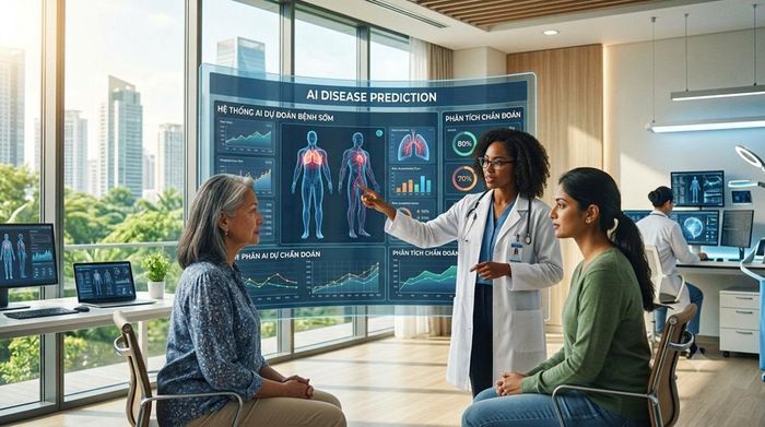 Công nghệ AI hỗ trợ bác sĩ lập kế hoạch điều trị ung thư vú từ sớm. Ảnh: AI