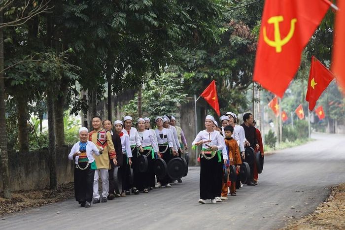 Ngày xuân của hội cồng Mường tỉnh Phú Thọ. Ảnh: Trọng Đạt-TTXVN