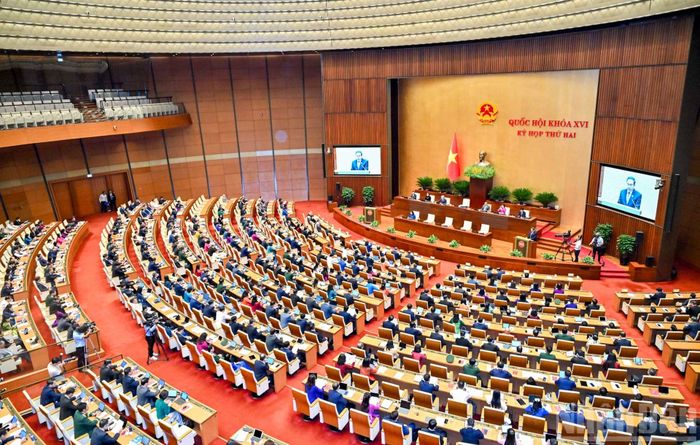 Quang cảnh phiên khai mạc Kỳ họp thứ hai, Quốc hội khóa XVI. (Ảnh: DUY LINH)