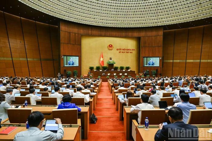 Quang cảnh phiên họp chiều 17/10. (Ảnh: DUY LINH)