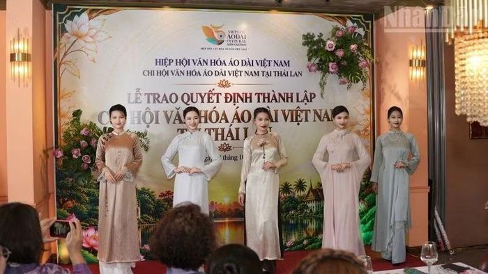 Màn trình diễn thời trang áo dài của các nhà thiết kế Việt.