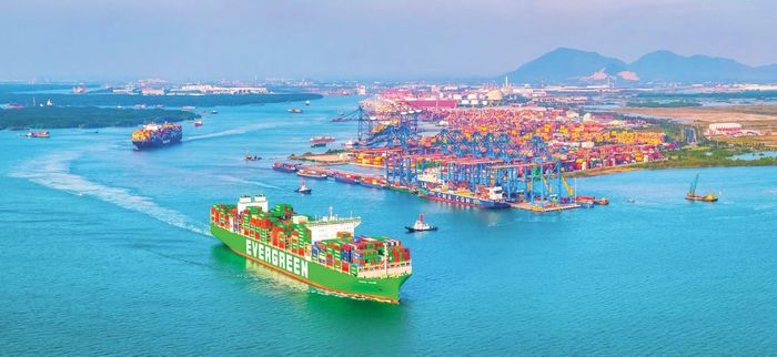 Xuất nhập khẩu hàng hóa tại cảng Cái Mép, Thành phố Hồ Chí Minh. (Ảnh: ĐỖ TUẤN HÙNG)