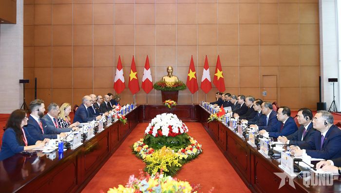 Quang cảnh hội đàm. Ảnh: TUẤN HUY
