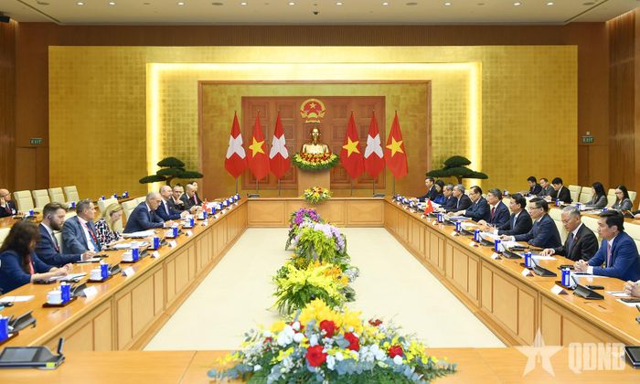 Quang cảnh hội kiến. Ảnh: TUẤN HUY