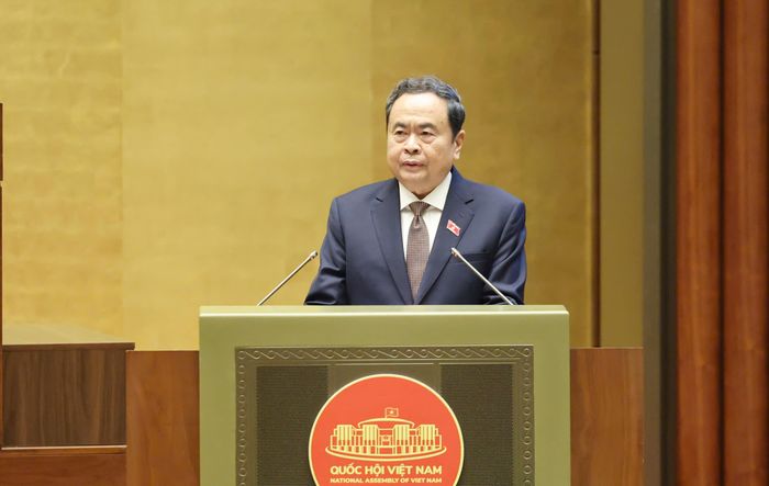  Chủ tịch Quốc hội Trần Thanh Mẫn phát biểu khai mạc kỳ họp thứ 2, Quốc hội khóa XVI. Ảnh: QUANG PHÚC 