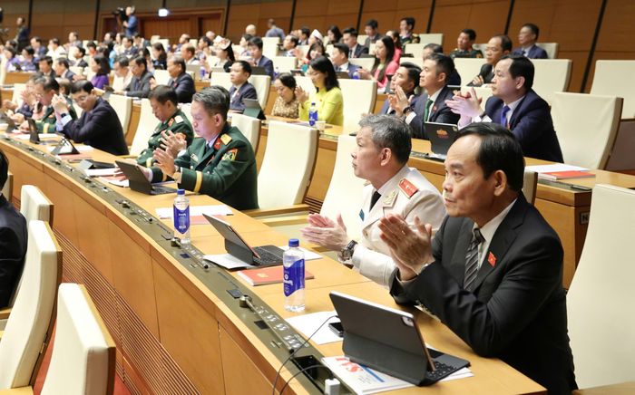  Bí thư Thành ủy TPHCM Trần Lưu Quang tại phiên khai mạc kỳ họp thứ 2, Quốc hội khóa XVI, sáng 17-10-2026. Ảnh: QUANG PHÚC 