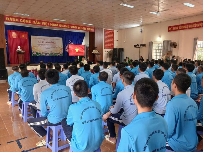 Học viên tại cơ sở Cơ sở cai nghiện ma túy số 6 (Ấp Phú Thiện, xã Hòa Hiệp, TPHCM). Cơ sở thuộc quản lý của Công an TPHCM