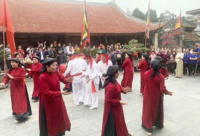 Không gian văn hóa của các nghệ nhân hát Xoan ở Phú Thọ. (Ảnh: Hà Anh)
