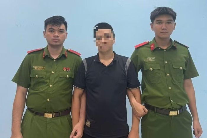 Đối tượng khi bị bắt giữ. Ảnh: CACC