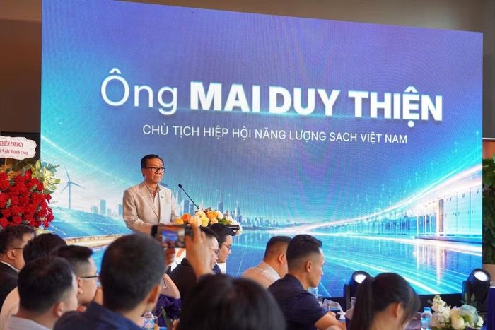 Ông Mai Duy Thiện, Chủ tịch Hiệp hội Năng lượng sạch Việt Nam. Ảnh: VV