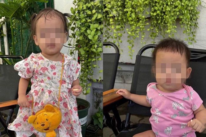 Hai bé gái bị bỏ rơi trên đường Trần Não. Ảnh: UBND phường An Khánh.