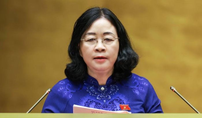 Chủ tịch Ủy ban Trung ương MTTQ Việt Nam Bùi Thị Minh Hoài. Ảnh: Như Ý.